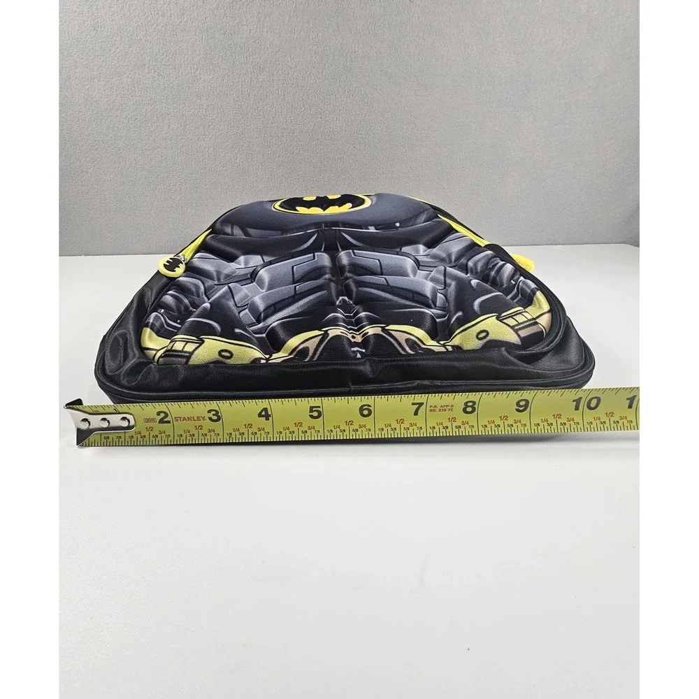 Batman DC Comics Kids 3D Armor Backpack Black Yellow School Book Bag 14